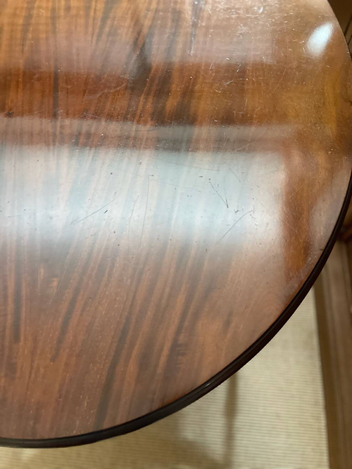Regency oval mahogany side table, second half of the 19th century, good condition