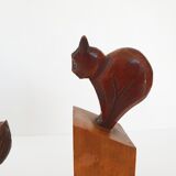 Dog & cat bookends