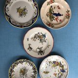 5 handmade decorative plates