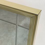 Vintage hollywood regency gold facetted mirror, 80s wall mirror