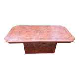 Elm burl cocktail coffee table