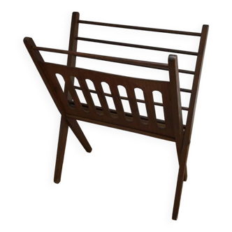 Magazine rack 1960 vintage teak