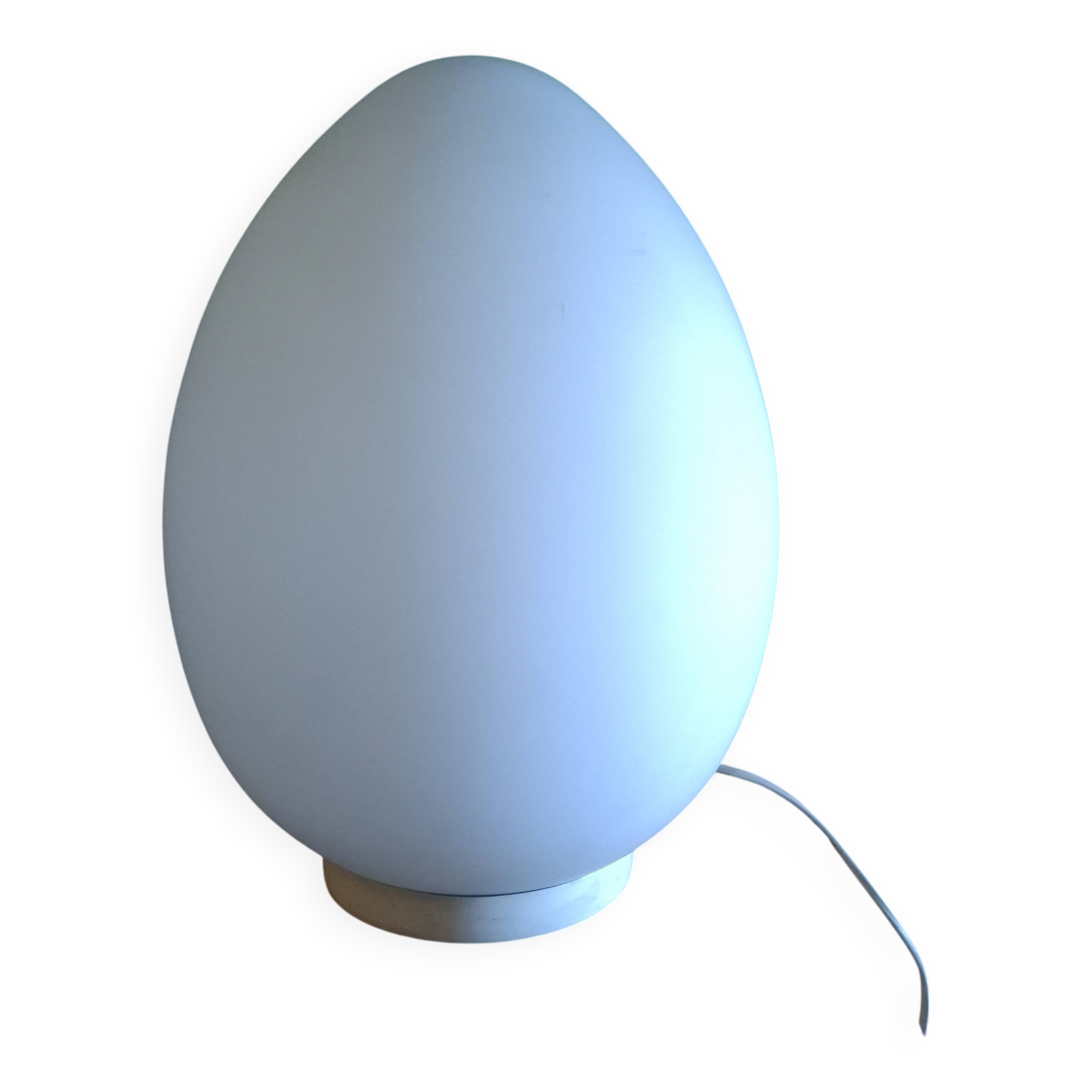 Vintage glass egg lamp