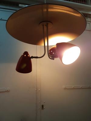 Ceiling light vintage by H. Busquet to Hala, 1950 s
