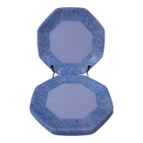 6 vintage octagonal dessert plates Arcopal