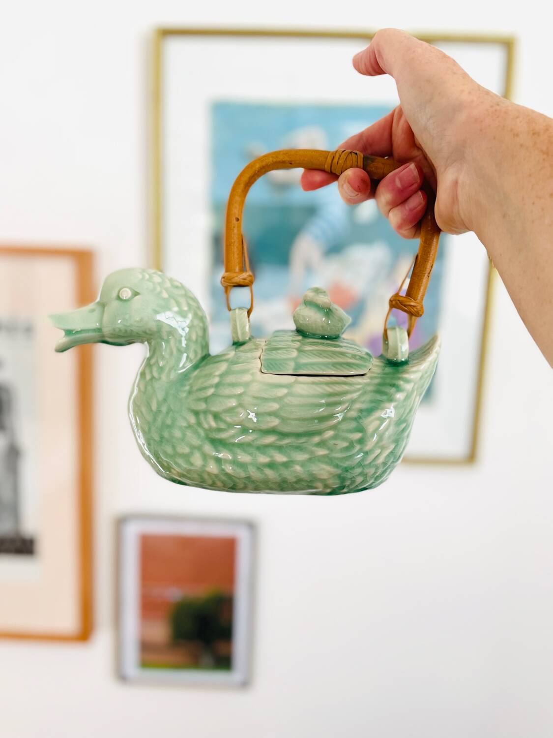 Vintage duck teapot