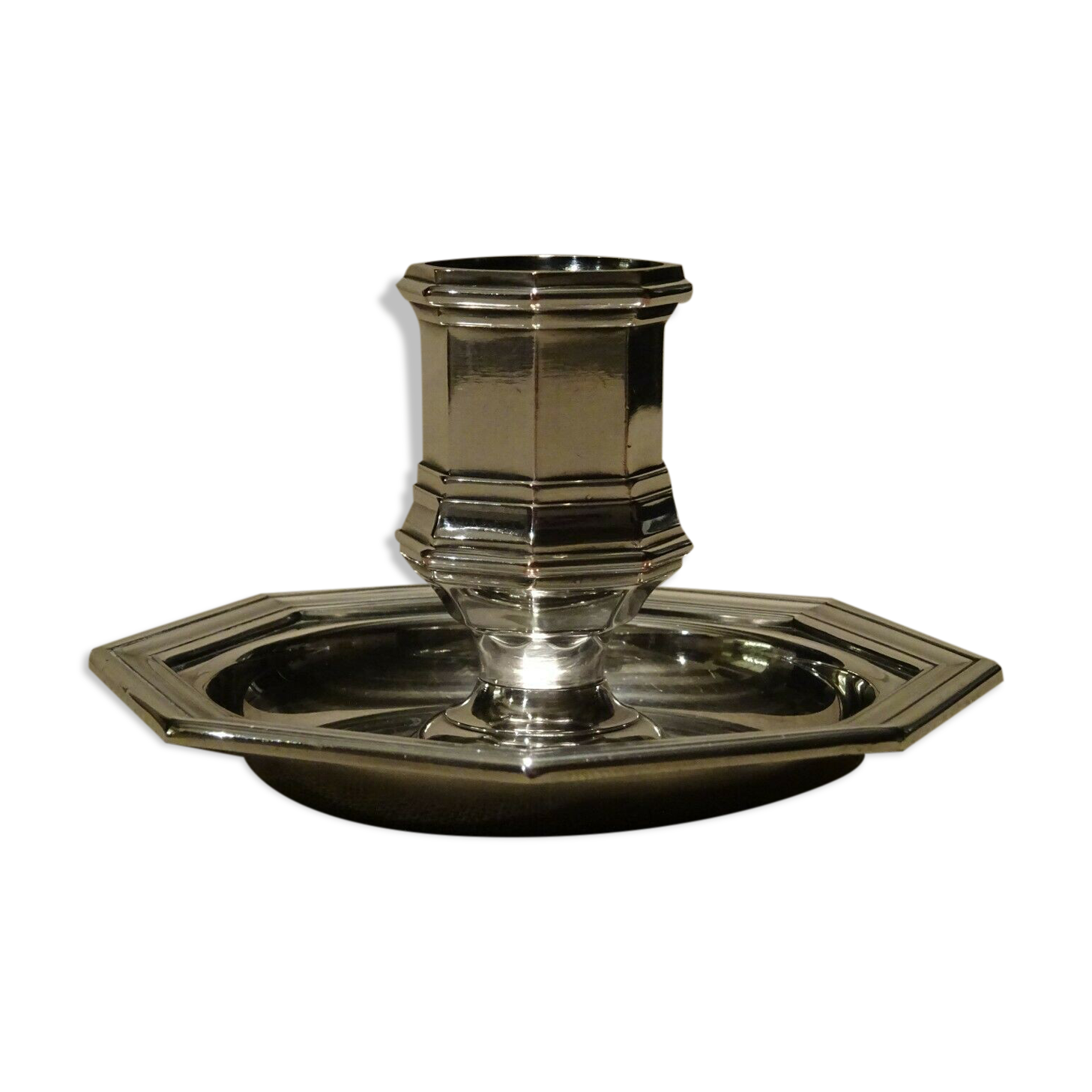 Christofle silver metal candlestick