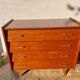 Vintage chest of drawers with tapered legs