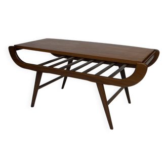 Table basse vintage 1960 Louis van Teeffelen en teck