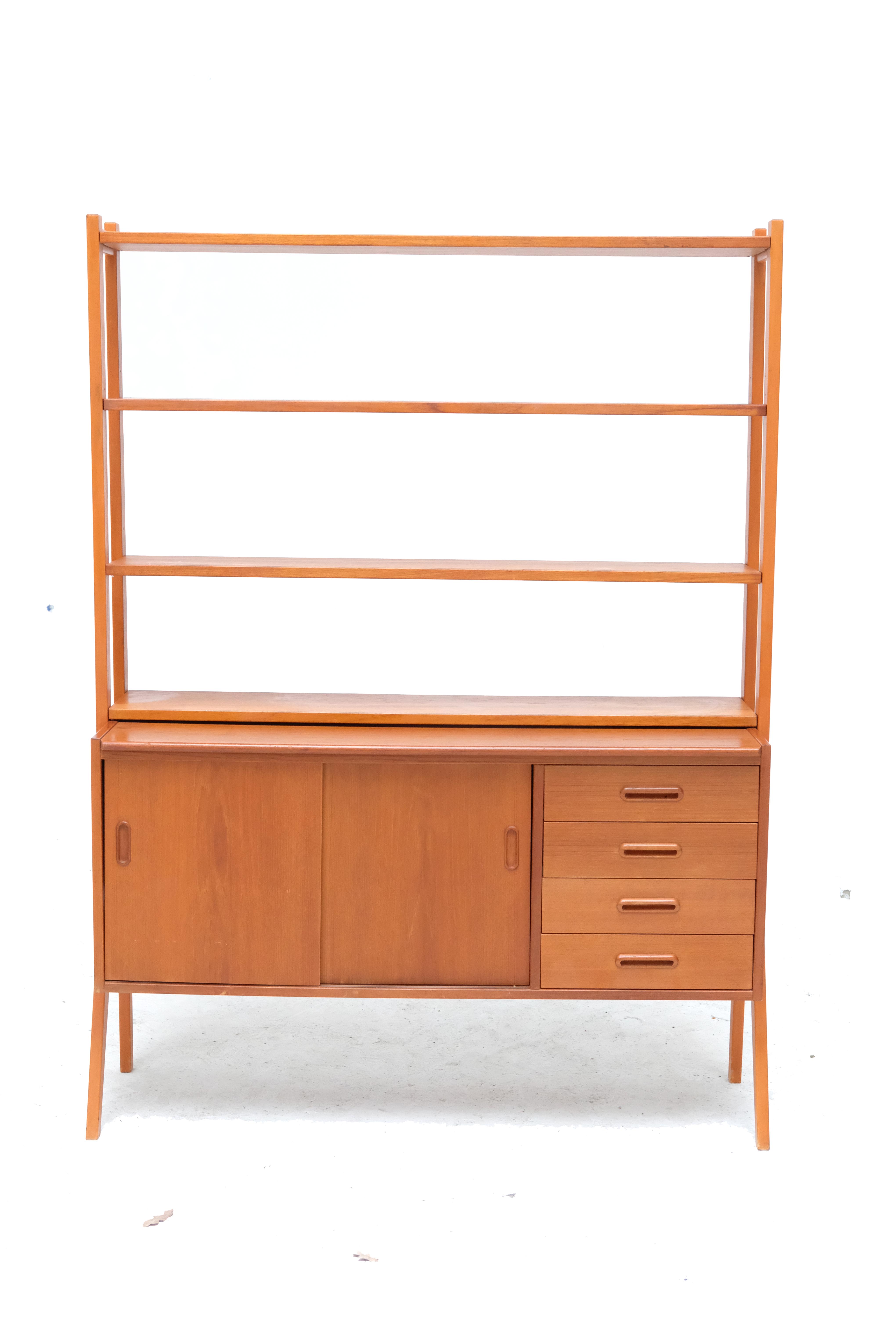 Bibliothèque avec bureau et commode de cabinet par Bengt Ruda pour Norska kompaniet, Danemark Années 1960