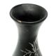 Oriental vase, black lacquer, mother-of-pearl inlay, Japan, 1950s