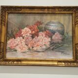 Golden frame flower decorations