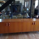 Teak veneer sideboard