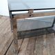 Vintage chrome and glass coffee table, 1970s