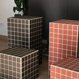 Side table column ceramic tiles