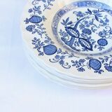 6 Blue Onion Myott meakin plates
