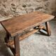 19th Century French Oak Farmhouse Bench - Handcrafted Rustic Work Table