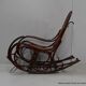 Rocking chair and his foot rest, in beech 1900