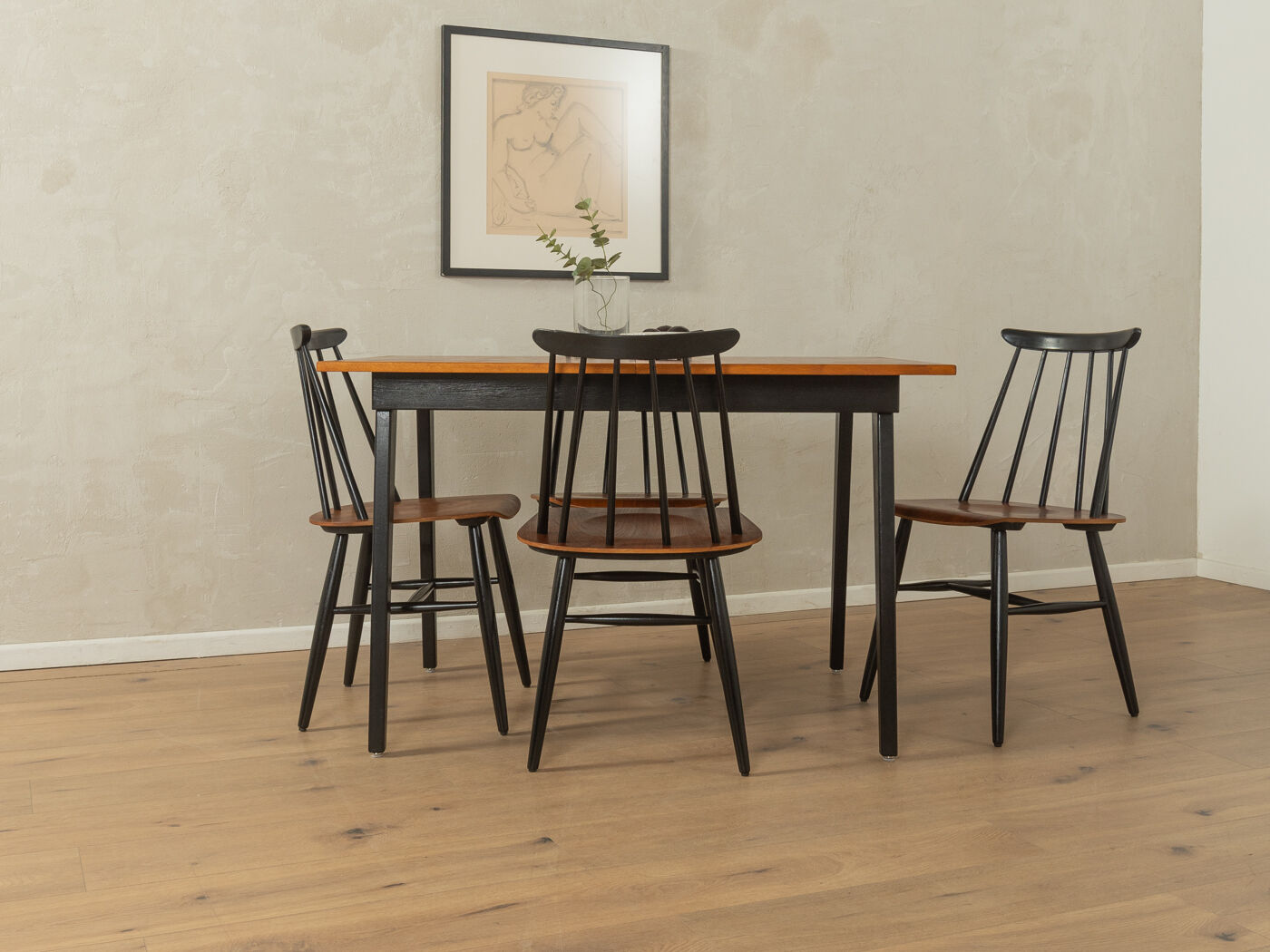 1960s dining table, Ilmari Tapiovaara, ASKO