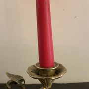 Art Nouveau bronze hand candle holder or cellar rat, 1900