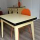 Yellow formica table