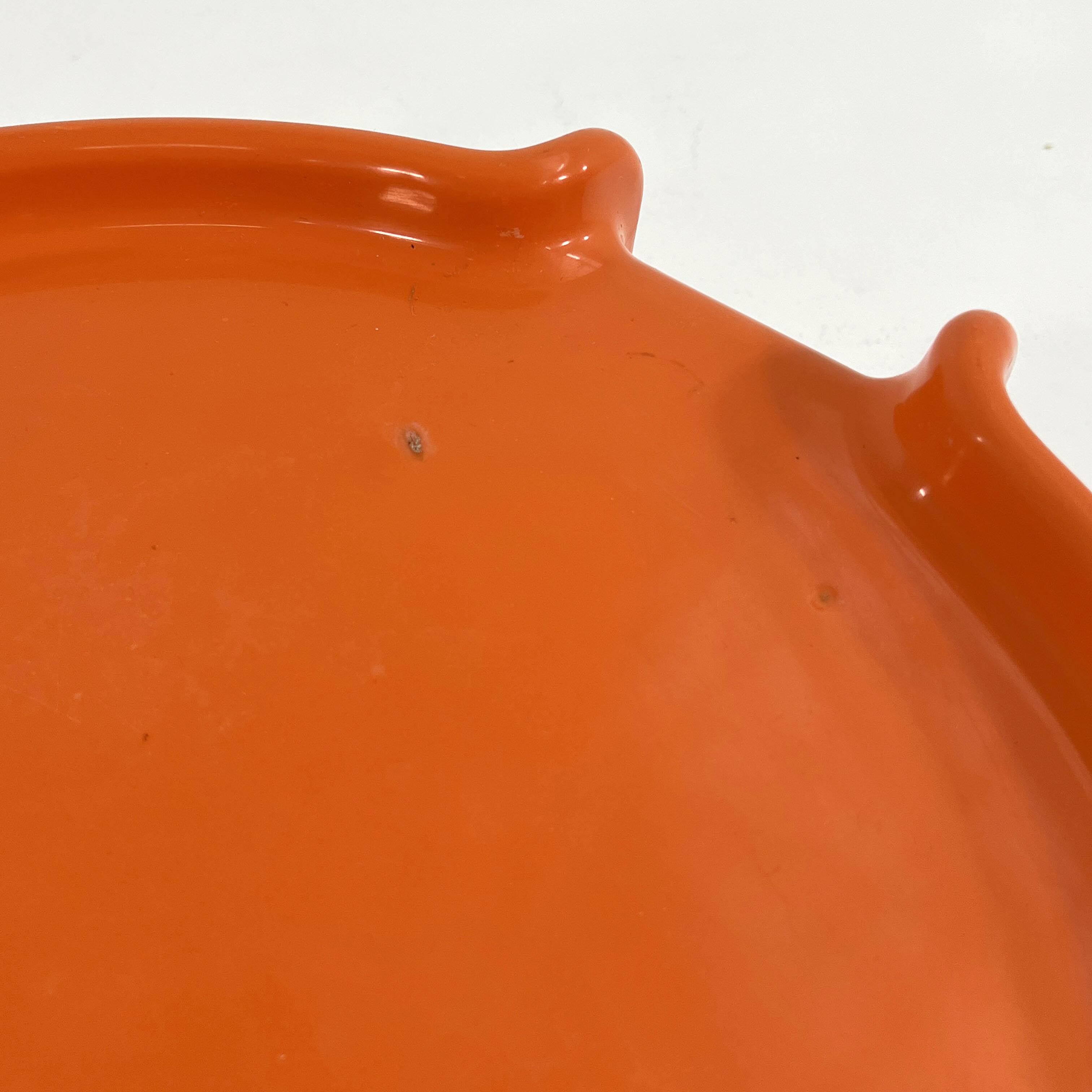 Orange side table by Giotto Stoppino for Kartell, 1970.