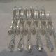 12 silver plated table forks by Boulenger, Art Nouveau Chardons