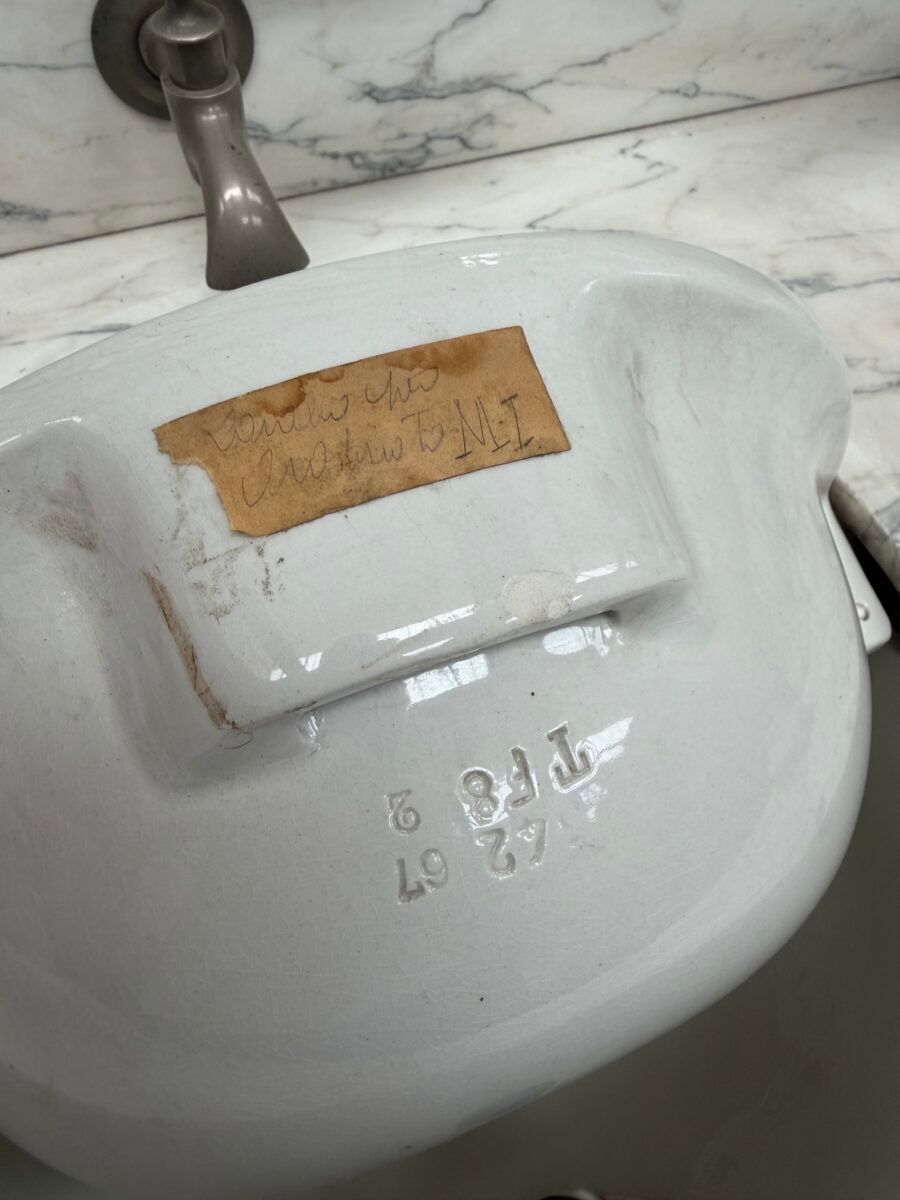 Washbasin furniture from the early 20th century.