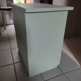 Bedside table wood restyled pale green