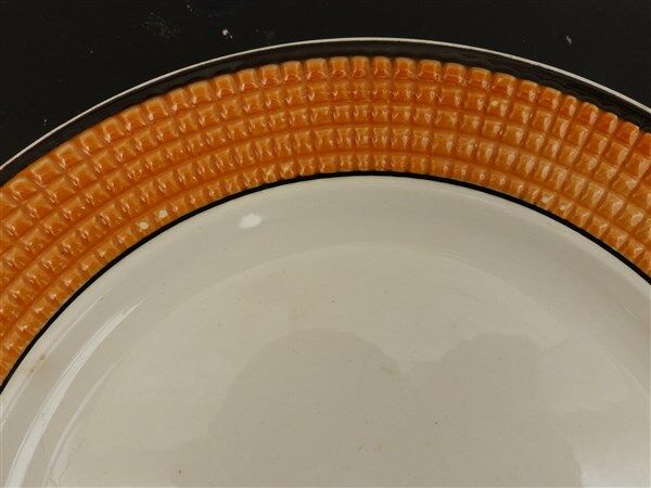 Nidervillier orange tile dessert plates