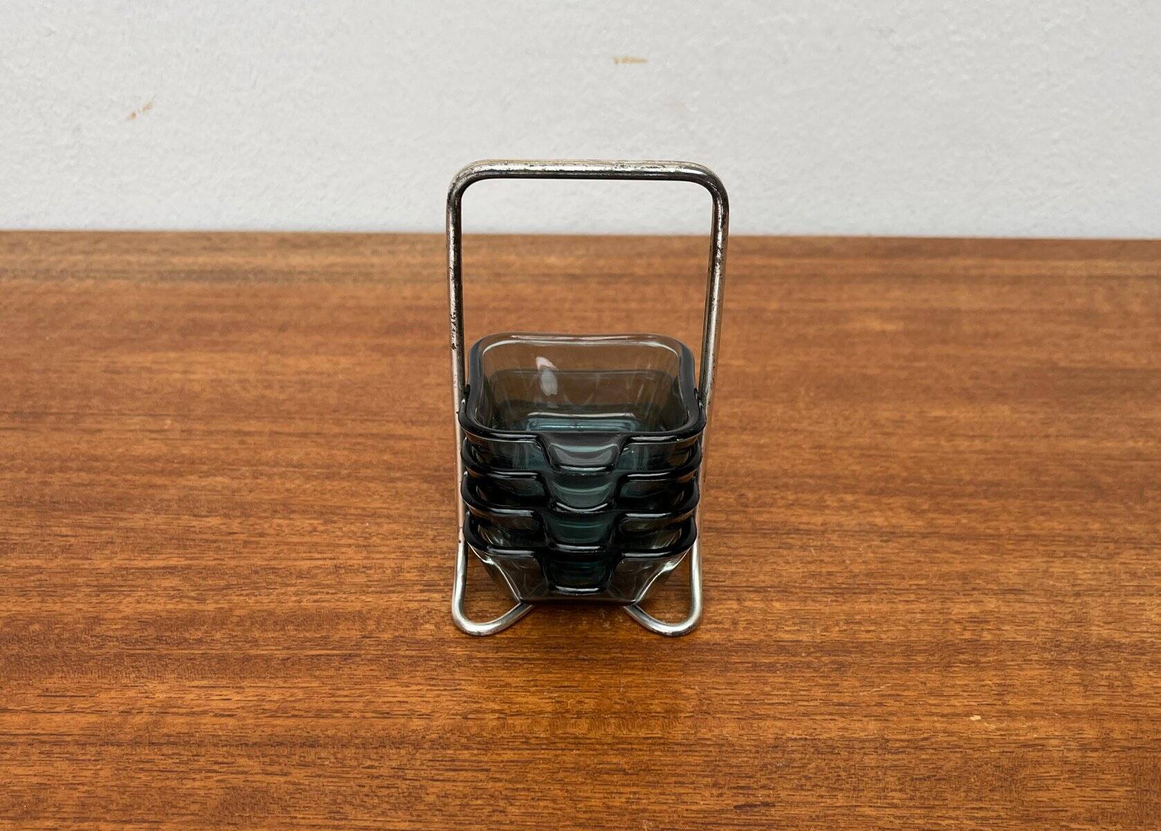 Stackable German ashtrays from the mid-century by Wilhelm Wagenfeld for WMF, 1960s, set of 5.