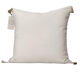 Housse de coussin etnik blanc gris - 50 x 50