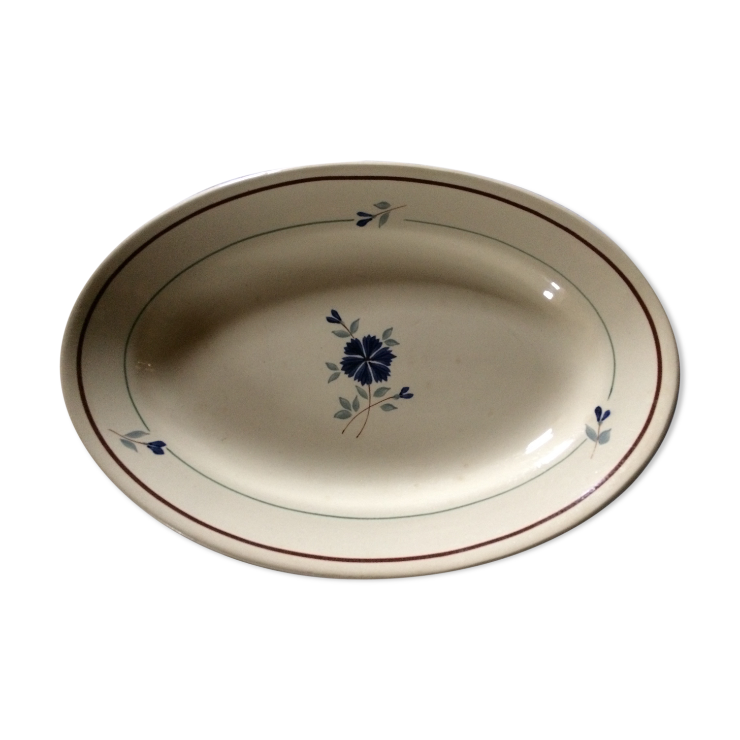 long hollow plate in earthenware Mill of Wolves model Prisca