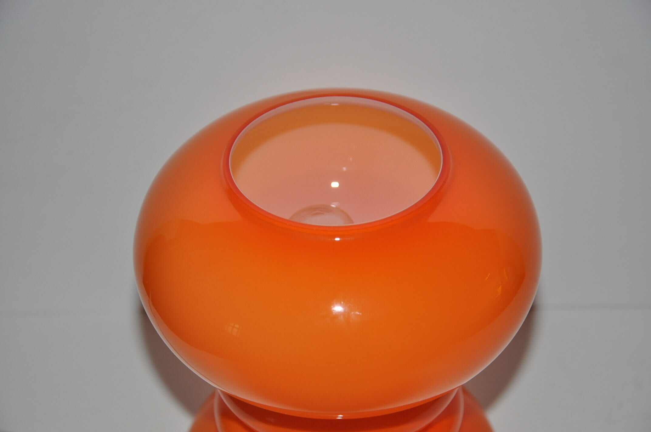 Orange glass table lamp, 1970