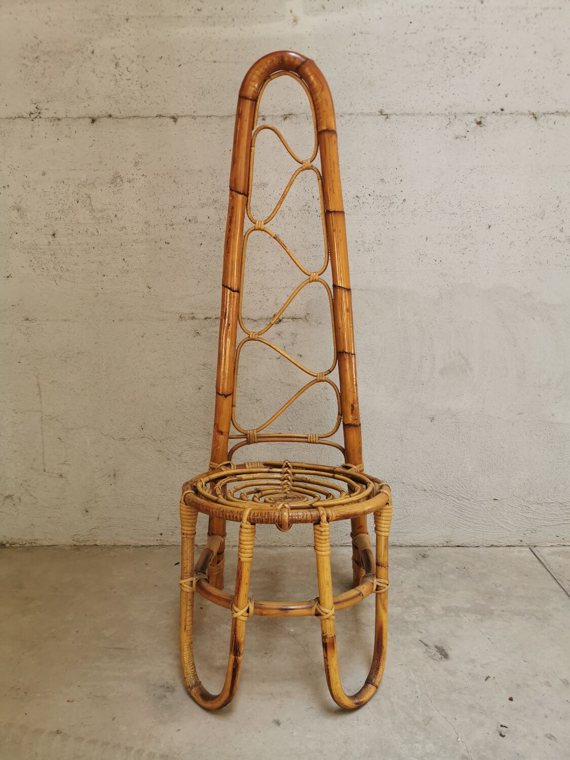 Chaise rotin vintage Dirk Von Sliedregt