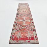 3x12  Red Brown Vintage Runner Rug, 86x369Cm SK 22862