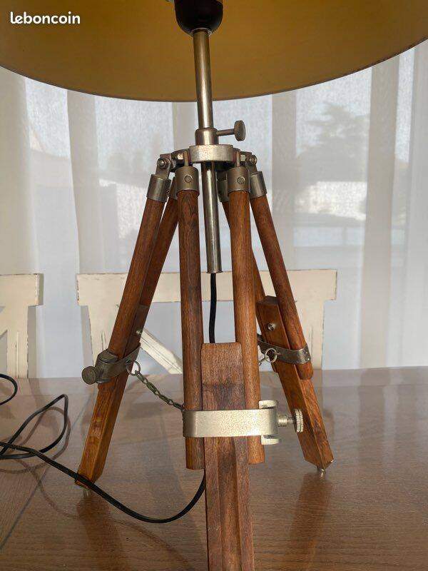 2 lampes reglable sur trepied vintage