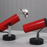 Pair of adjustable wall spotlights vintage design 1970s
