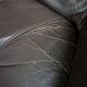 Brutalist brown Leather low Lounge Chair, Norway 1970s