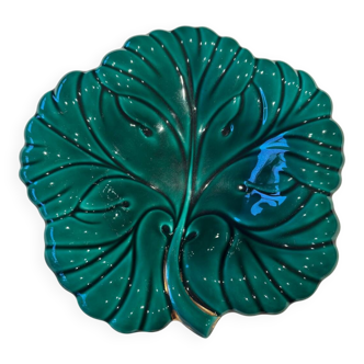 Fruit bowl in the Vallauris style from the 1950s-1960s with slightly worn gold trim.