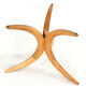 Alma möbel coffee table with boomerang legs and glass top