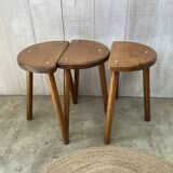 Set of 3 tripod stools