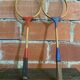 Pair of Vintage Wooden Badminton Rackets from the 1950s #D574