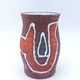 Small Accolay vase in ceramic with polychrome abstract decoration – 1950s/60s
