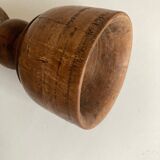 Cache pot 19e néo classique en bois massif tourné H24cm