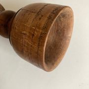 Pot cover 19th neo classic solid wood turned H24cm