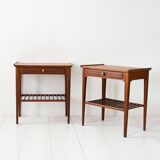 Pair of mid-century Scandinavian mahogany nightstands