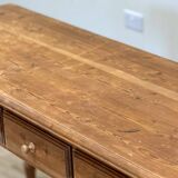 Console victorienne allongée en pin mélis méditerranéen — Fin du XIXe siècle