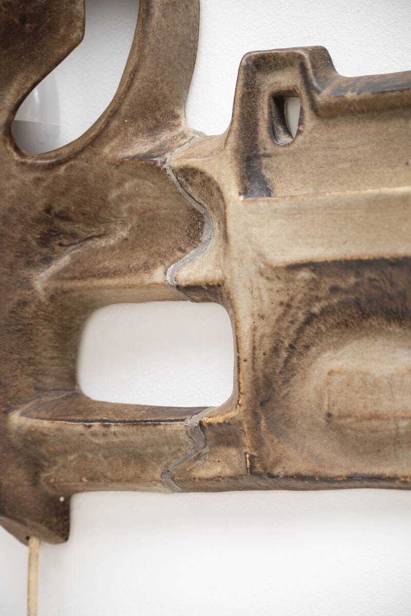 Brutalist wall lamp by Matt Camps for Loré Ceramics, the Netherlands, 1960s