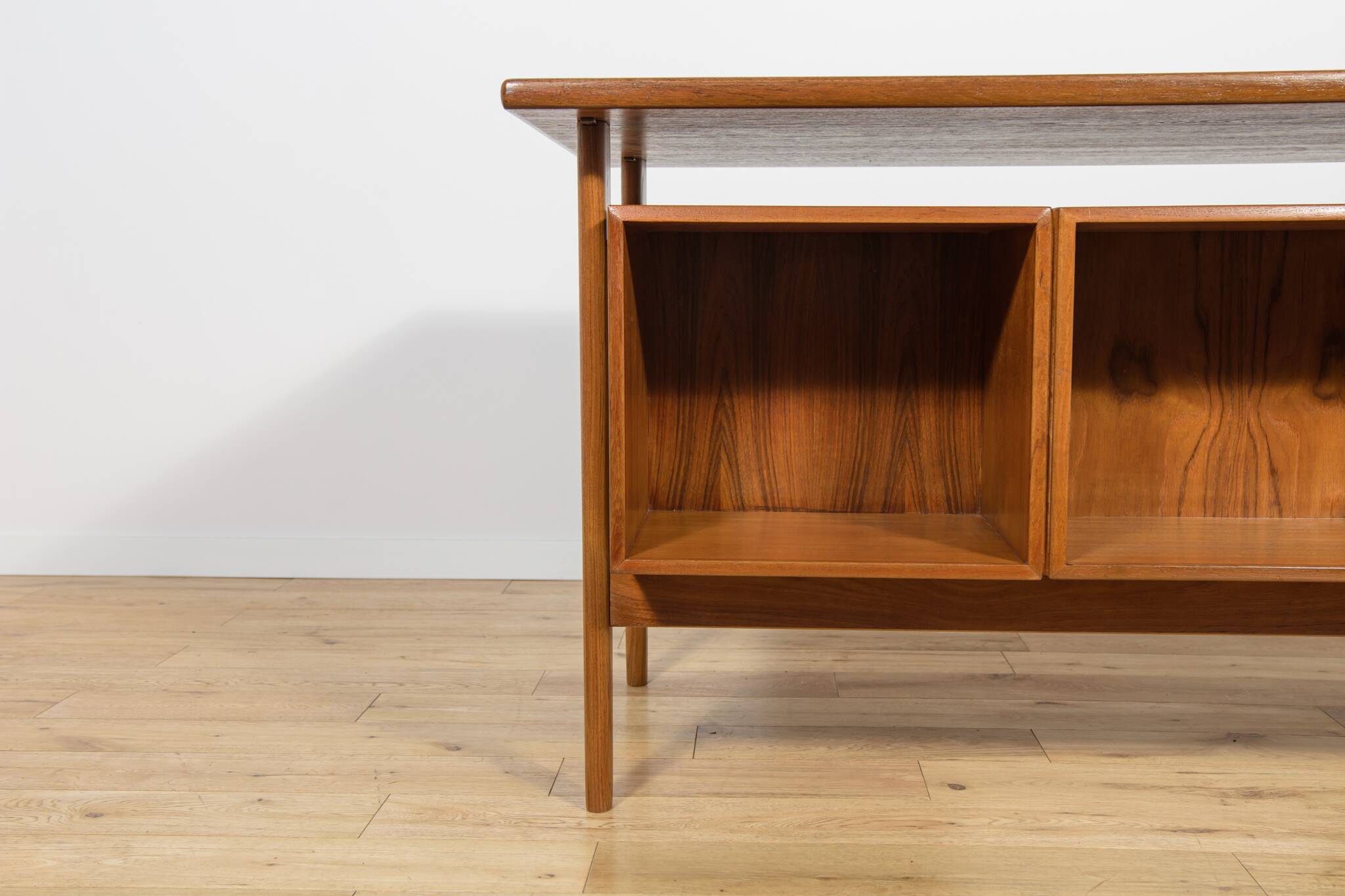 Mid-century freestanding teak desk by Kai Kristiansen for Feldballes Møbelfabrik, 1960s
